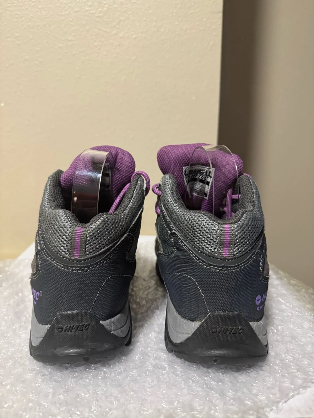 Hi-Tec Kids Grey and Purple Waterproof Hiking Boots